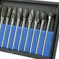 thumbnail image 4 of 10Pcs 1/8” Shank Carbide Burr Set Burrs For Aluminum Die Grinder Bit Pack, 4 of 9