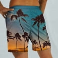 thumbnail image 4 of Virmaxy Men's Palm Tree Printed Beach Shorts Drawstring Fives with Pockets Special Print Beach Casual Trouser Shorts Pants Sky Blue-B 5XL, 4 of 5