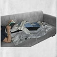thumbnail image 6 of Outer Space Soft Flannel Fleece Throw Blanket, Astronaut Inside Spaceship Cosmic Journey Celestial World Universe Theme, Cozy Plush for Indoor and Outdoor Use, 50" x 60", White and Blue, by Ambesonne, 6 of 6