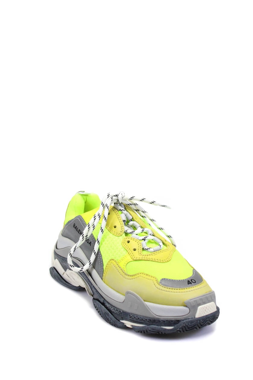 Balenciaga Womens Neon Lime Chunky Sneakers Size Kuwait Ubuy