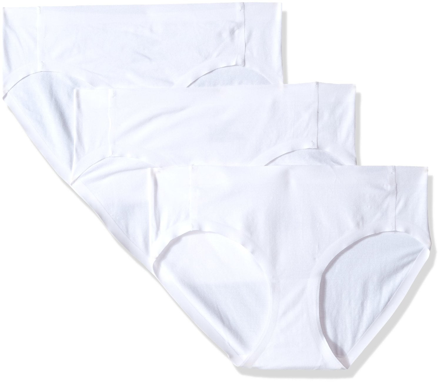 Hanes Ultimate Smooth Tec Women`s 3Pack Hipster Panties, 7, White