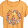 thumbnail image 3 of Peanuts - Floral Peace Sign - Woodstock - Women's Short Sleeve Graphic T-Shirt, 3 of 7