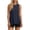 #081-Navy, variant on Craaazy Women UPF 50 Sun Protection Sleeveless Tank Topss Crew Neck Curved Hem Athletic Topss Gifts