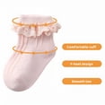 thumbnail image 3 of TELOLY 6 Pairs Toddler Lace Socks, Girls Ruffle Eyelet Frilly Princess for Baby Little Kids, 3-5 Years, 3 of 7
