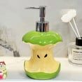 thumbnail image 1 of Botella dispensadora creativa con forma de manzana, tipo prensa, material cerámico for uso doméstico y hotelero, ideal for jabón líquido, gel de ducha y detergente for ropa, 1 ud., 1 of 2