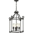 thumbnail image 2 of Volume Lighting 4-Light Indoor Antique Bronze Pendant Chandelier, 2 of 2