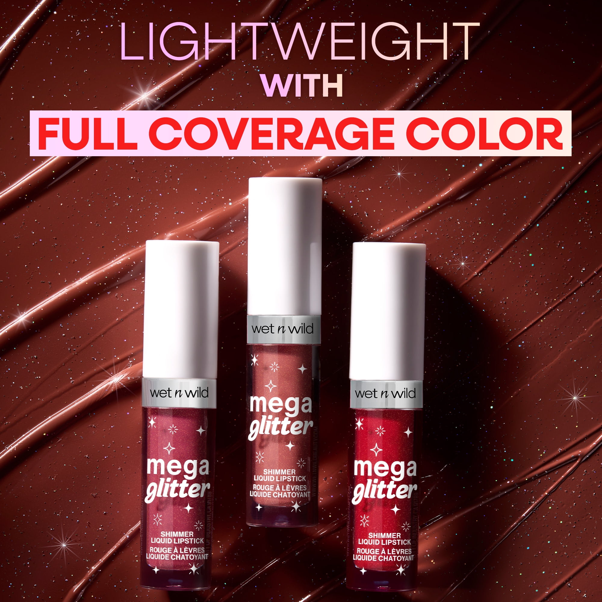 wet n wild  Mega Glitter Shimmer Liquid Lipstick, Pink Future