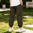 thumbnail image 7 of ZHOGXU Lightweight Summer Solid Color Cargo Trouse With Pocket Elastic Waist Kids Girls Pants Back To School Wear, 7 of 7