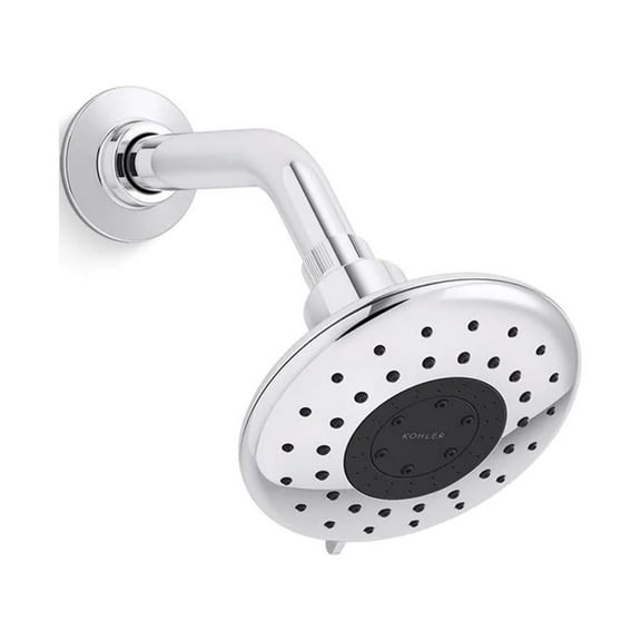 Kohler Daisyfield 6-Spray Patterns with 1.75 GPM 4.94 in. Wall Mount Fixed Shower Head in Polished Chrome