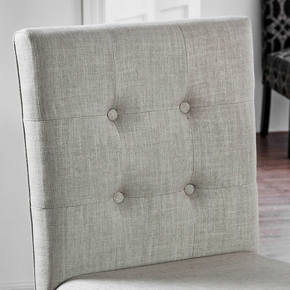 Furniture of America Alana Transitional Upholstered Counter Height Dining Chairs - Set of 2, White Gray