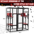 thumbnail image 4 of Catio para gatos Nyeekoy Catio, madera para exteriores, 180 cm, con perchas, 4 of 9