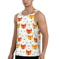 thumbnail image 2 of Pofeuu Cute Fox with Heart Print Men's Workout Tank Tops Sleeveless Muscle Gym Shirt Quick Dry-Large, 2 of 7
