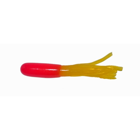 Big Bite Baits 1 1/2 inch Crappie Tube (Pink/Yellow, 100 pack)