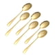 thumbnail image 2 of Yuarrent Juego de cucharas para servir de acero inoxidable, seguras y adecuadas para todas las ocasiones, idea de regalo versátil Cocina y Comedor Oro, 2 of 6