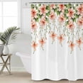 thumbnail image 2 of Extra Long Shower Curtain 72x96 Inch, Spring Floral Shower Curtain Waterproof Bathroom Decor Summer Botanical Weeping Floral Fabric Bath Curtain Set Accessories with Hooks, 2 of 6