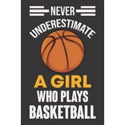 Never Underestimate a Girl Who Plays Basketball: Never Underestimate a Girl Who Plays Basketball, Best Gift for Man and Women (Paperback)