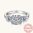 thumbnail image 2 of Moissanite Wedding Ring for Women 3.5 Carat Diamond Engagement Rings 18K White Gold Plated 925 Sterling Silver Moissanite Ring Womens Diamond Rings Diamond Eternity Rings, 2 of 9