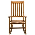 thumbnail image 3 of Zimtown Wooden Rocking Chair, Oversized Porch Rocking Chair, for Garden Original Color, 3 of 12