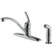 Italia Faucets Fontaine Builder's Series 4 Hole Kitchen Faucet with Side Spray Chrome Finish