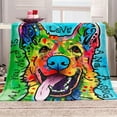 thumbnail image 2 of Boxer Dog Blanket Cute Puppy Throw Blanket Super Soft Flannel Throw Blanket Lightweight Fluffy Plush Fuzzy Bed Blanket for Cute Pet 60"X80", 2 of 6