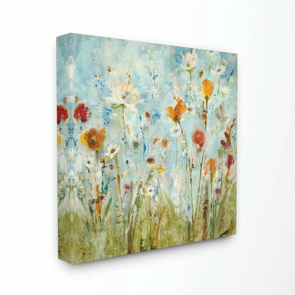 Stupell Industries Abstract Summer Wildflowers Graphic Art Gallery-Wrapped Canvas Print Wall Art, 30x30, by Third and Wall