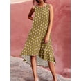 thumbnail image 4 of ZANZEA Women Sleeveless Dress Holiday Irregular Hem Vestidos 2024 Summer Beach Casual Round Neck Print Long Sundress Oversized, 4 of 5