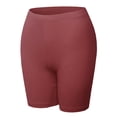 thumbnail image 1 of FashionOutfit Women's Essential Active Daily Cotton Mid Rise Biker Shorts, 1 of 1