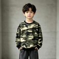 thumbnail image 4 of Abcomgle Long Sleeve Shirts for Boys 10-12 Casual Camo Crewneck T-Shirts for Boys Winter Basic Boys Tops Athletic Layering for Boys, 4 of 5