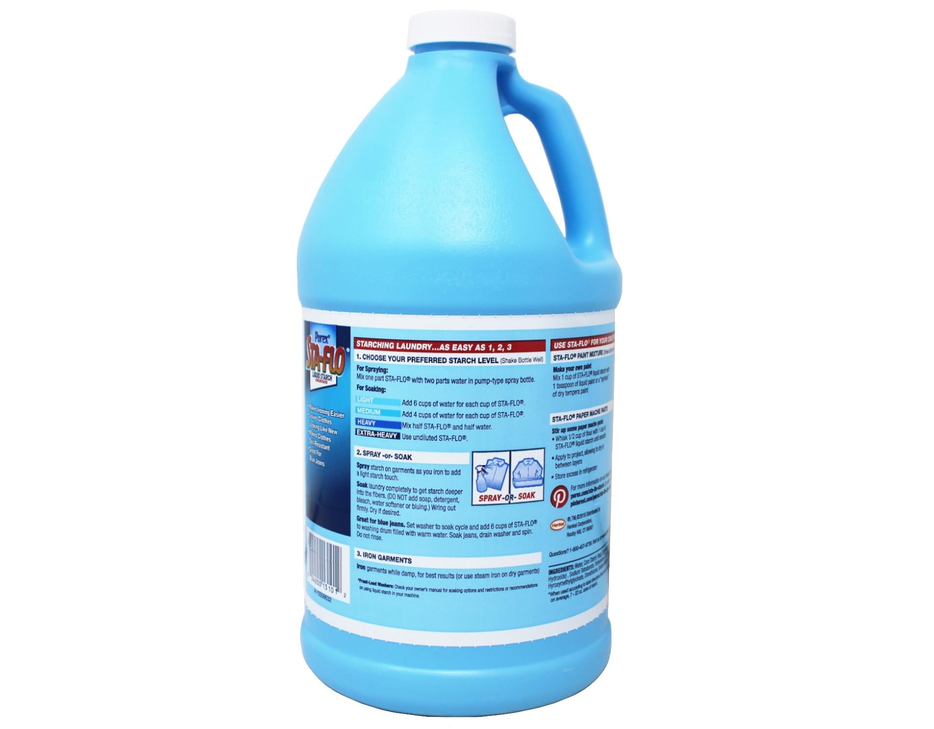 3 Pack - Purex Sta-Flo Liquid Starch, Concentrated, Great for Crafts 64 Fl Oz