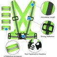 thumbnail image 5 of Highlight Reflective Straps Night Work Security Running Cycling Safety Reflective Adjustable Vest High Visibility Reflective (6 Pcs), 5 of 7