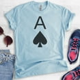 thumbnail image 2 of Ace Of Spades T-shirt, Unisex Women's Men's Shirt, Cute Ace T-shirt, Cards Shirt, Poker Shirt, Heather Light Blue, Medium, 2 of 6