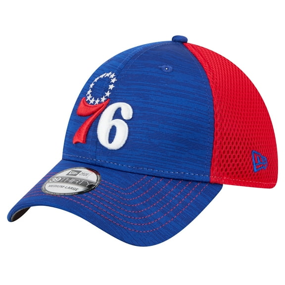 Men's New Era Royal/Red Philadelphia 76ers Active Tech Neo Flex 39THIRTY Flex Hat