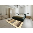 thumbnail image 4 of Ahgly Company Indoor Round Contemporary Brown Gold Solid Area Rugs, 6' Round, 4 of 6