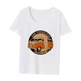 thumbnail image 3 of Camiseta para Mujer Ropa Deportiva de Verano Ropa de Ajuste Regular Traje de Moda Cuello Redondo, 3 of 7