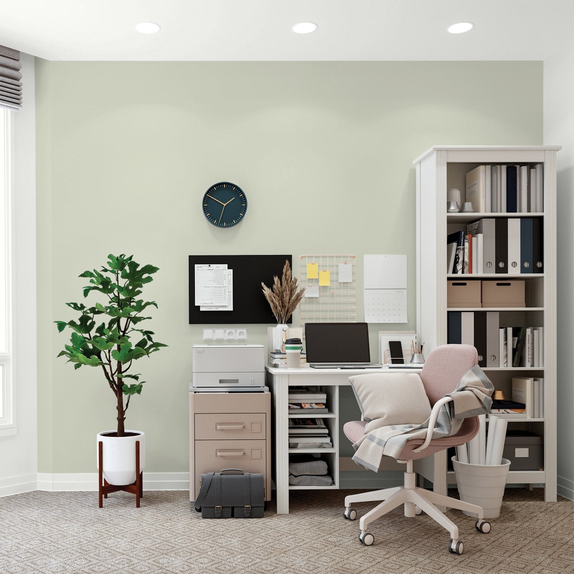 Glidden HEP White Sage / Green, Flat Interior Paint with Primer, 1 Gallon