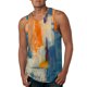 thumbnail image 1 of Camiseta sin mangas sin mangas con estampado digital 3D de verano para hombre Pompotops oipoqjl30254, 1 of 5