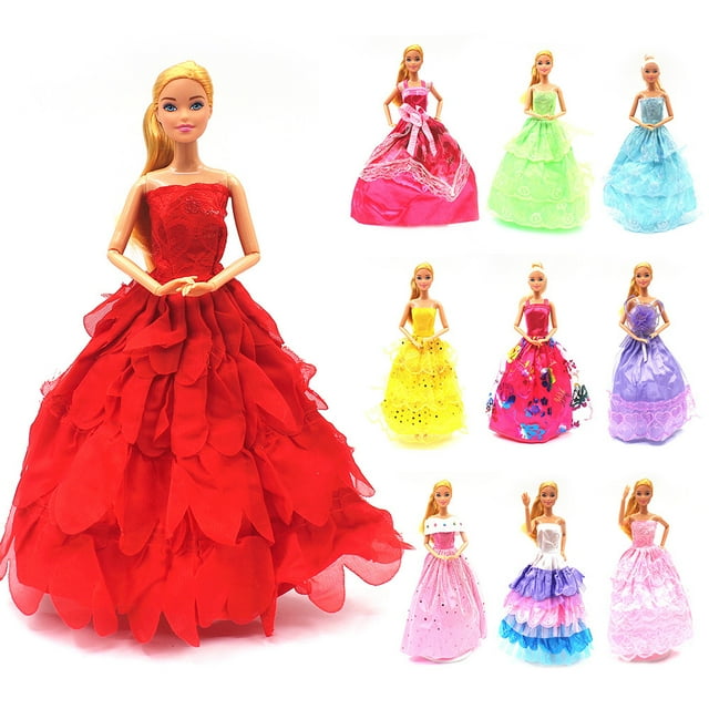 10 Uds. Vestido de muñeca de 30cm vestido de novia Barbie vestido de esmoquin para niña