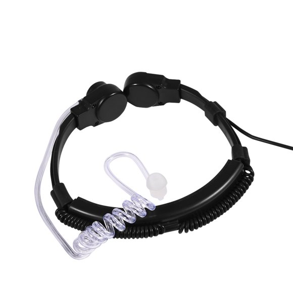 Auriculares con micrófono de garganta y tubo acústico PTT para radio bidireccional Baofeng UV5R