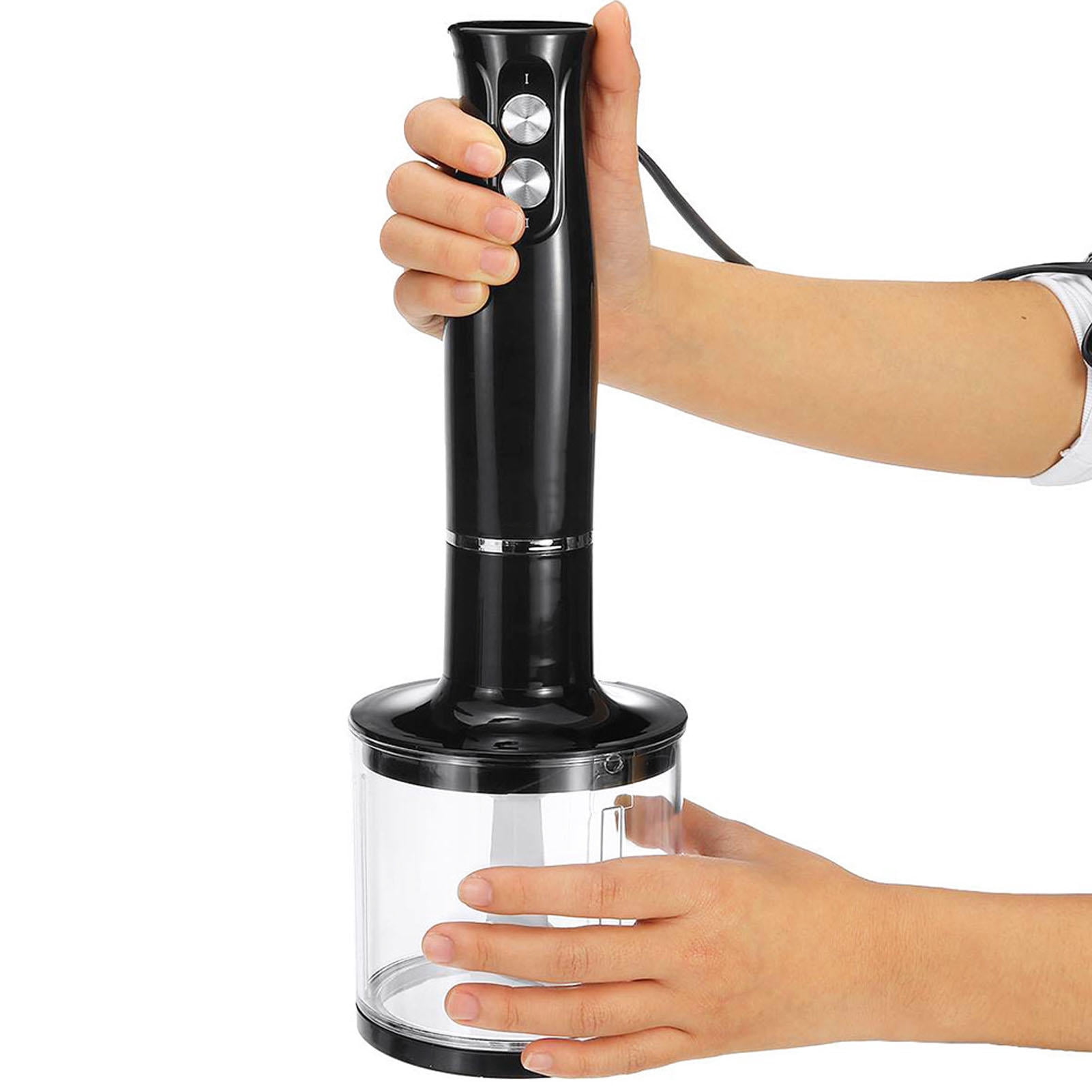 Suodoka 4‑in‑1 Handheld Food Processor & Blender – 2‑Speed High‑Power Motor, Low‑Noise, Portable Stick Design for Baby Food, Egg Mixing, Juicing & Milkshakes