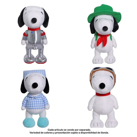 Peluche Peanuts Snoopy Deluxe Aniversario 12 pulgadas 185405 Varios modeos 1 pieza