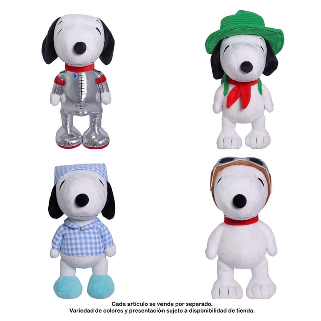 Peluche Peanuts Snoopy Deluxe Aniversario 12 pulgadas 185405 Varios modeos 1 pieza