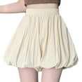 thumbnail image 3 of Hvot&aat Women's Fashion Elastic Waist Covering Body Pumpkin Puffy Casual A-line Shorts, 3 of 4