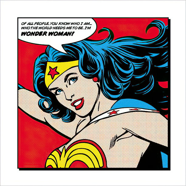 Retirado Migración Reunión Wonder Woman - DC Comics Pop-Art Poster / Art Print (Quote: Of All  People...) (Poster & Poster Strip Set) - Walmart.com