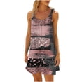 thumbnail image 1 of Fankiway Robe de Plage Sans Manches à Col Rond Dégradé Teinture sur Nœuds pour Femmes Robes d'Été pour Femmes Liquidation Robes pour Femmes Grande Taille Liquidation, 1 of 4