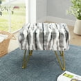 thumbnail image 3 of Home Soft Things Multi Jacquard Faux Fur Ottoman - Grey - 19x13x17", 3 of 8