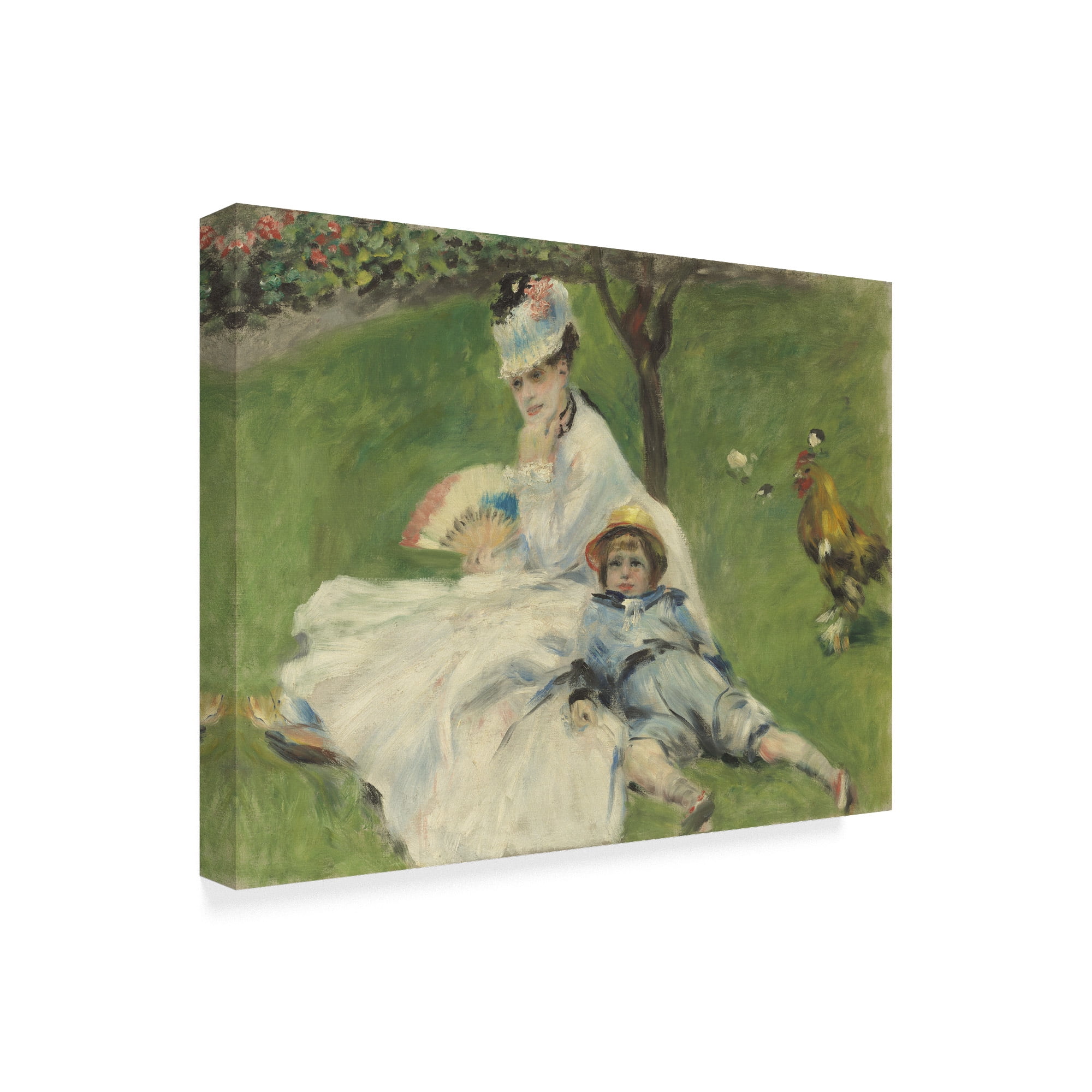 Trademark Fine Art 'Madame Monet And Her Son' Canvas Art by Pierre Auguste Renoir
