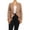 Mocha, variant on Women's Casual Stretch Comfort Open Front Draped Blazer Jacket