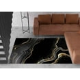 thumbnail image 2 of Bedroom Rugs, Gold Marble Rugs, Car Mat Rug, Modern Rugs, Thin Rug, Marble Rugs, Black and Gold Marble Rug, Decorative Rugs, Living Room Rug, 5.9'x9.2' - 180x280 cm, 2 of 7