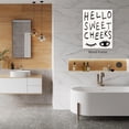 thumbnail image 5 of HFDF Hello Sweet Cheeks Poster Funny Cute Bathroom Signs Canvas Wall Art Beige Mimalist Eyes Toilet Prts for Bathroom Restroom Toilet Wall Decor 11x14inch Framed, 5 of 6