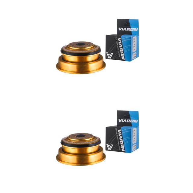 Eigraketly VIARON Universal Bike Bearing Headset Reemplazo Bicicleta Aleación de aluminio Tubo Rodamientos Mejora Oro 44x55mm Oro 44x55mm 2piezas